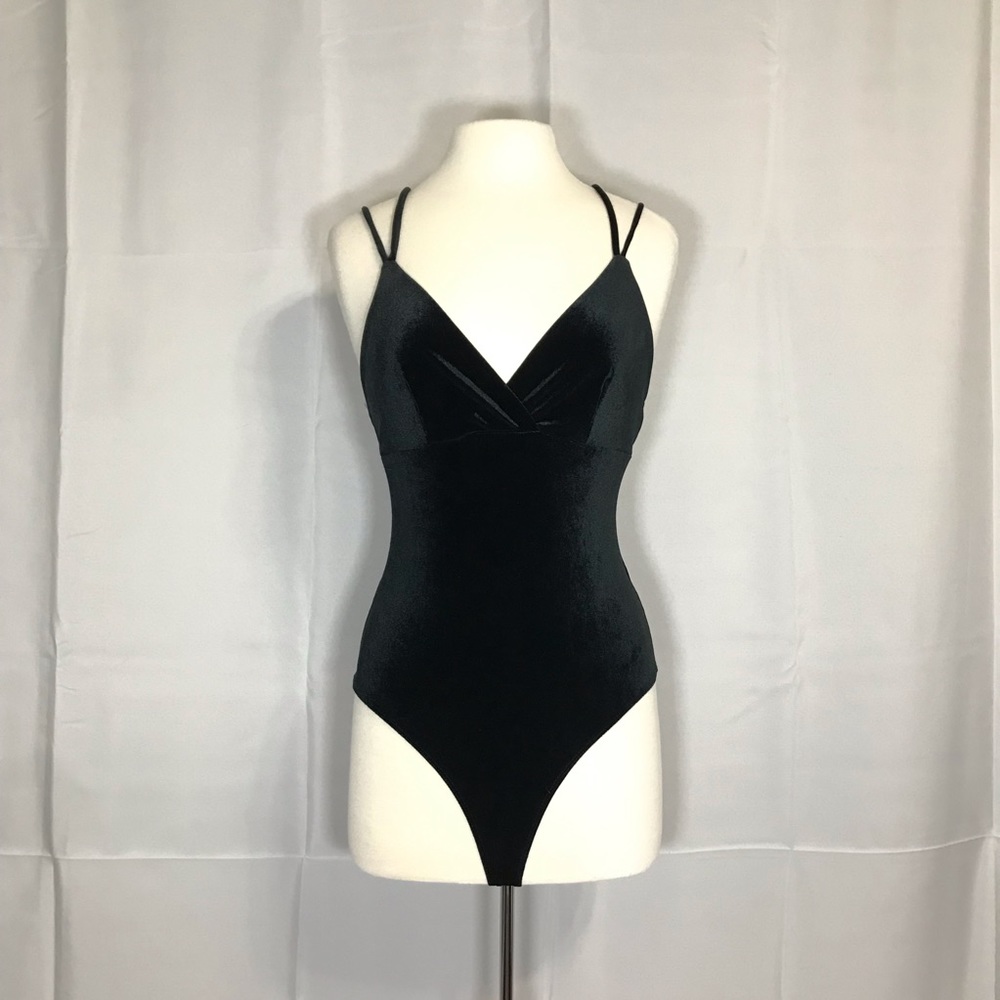 Forever 21 Knit Velvet Bodysuit